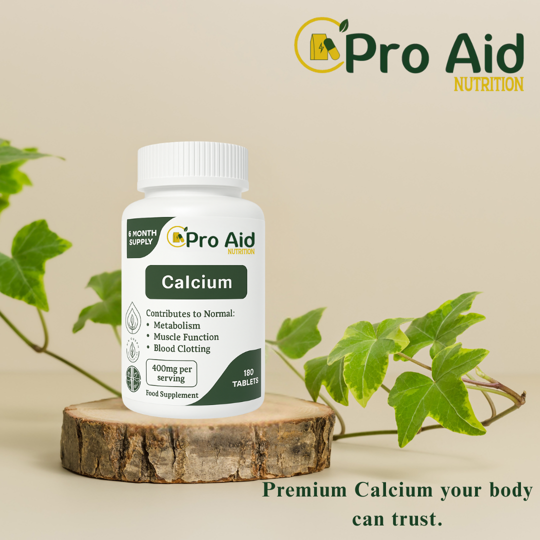Calcium 400mg Tablets | 120 Pack | Healthy Bones & Teeth | UK Made | Vegan | by ProAid