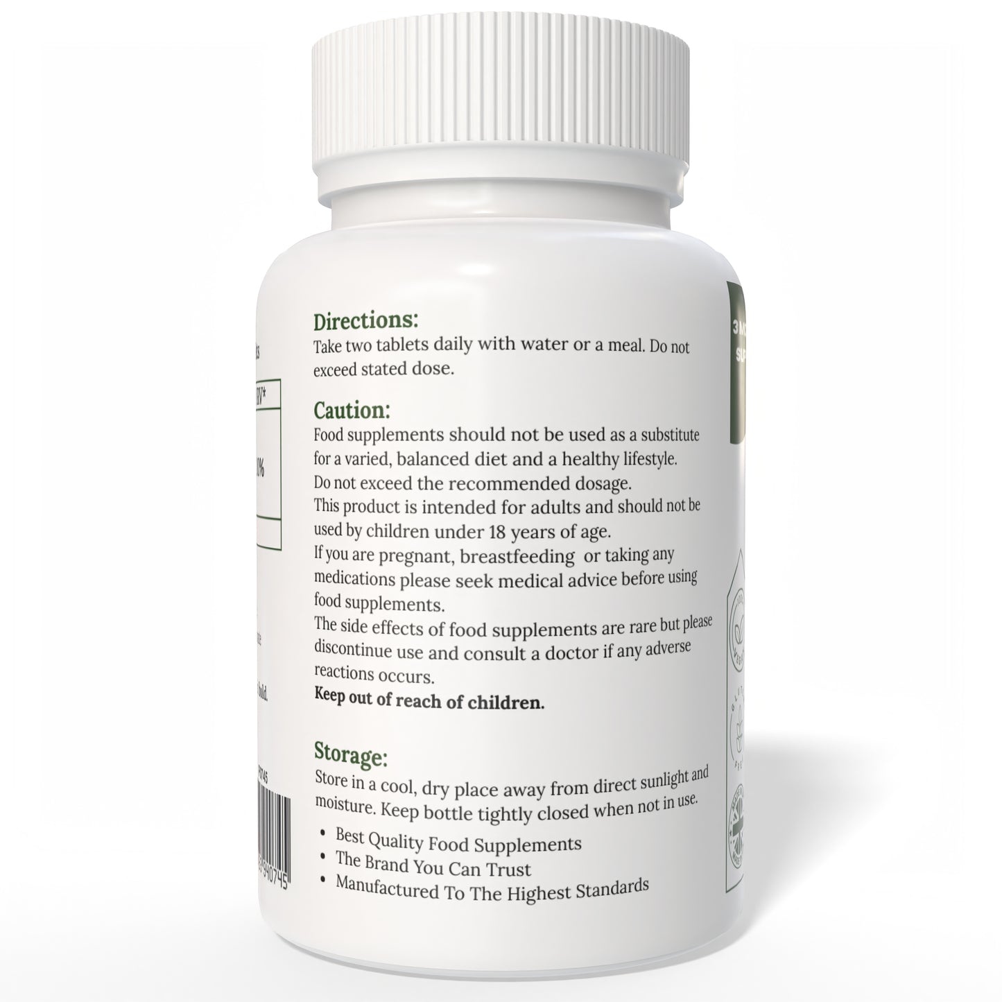Potassium Tablets Supplement 200mg Muscle & Neurological Support