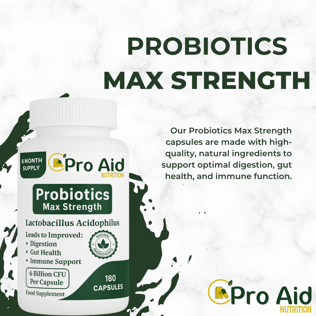 PROBIOTICS For GUT Health Support MAX 180 Capsules 6 BILLION CFU Lactobacillus