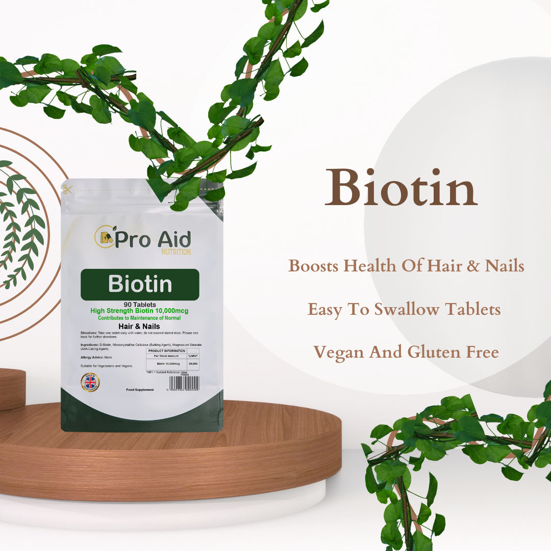 Biotin - 10,000mcg for Hair, Skin & Nails