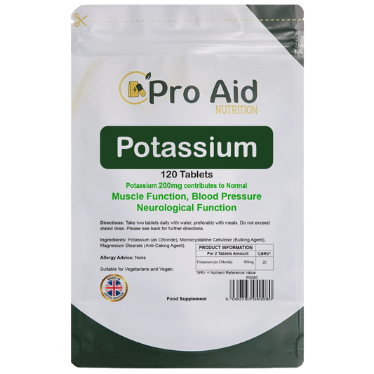 Potassium Tablets 200mg Normal Blood Pressure, Neurological Function