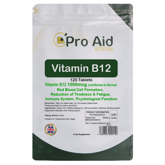 Vitamin B12 Tablets High Strength for Tiredness, Red Blood Cell
