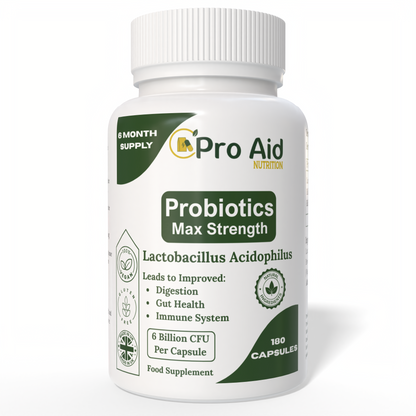 PROBIOTICS For GUT Health Support MAX 180 Capsules 6 BILLION CFU Lactobacillus