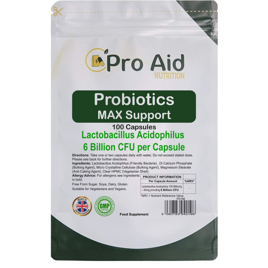 Probiotics Capsules | 100 Pack | Gut & Digestive Support | Vegan | By Proaid