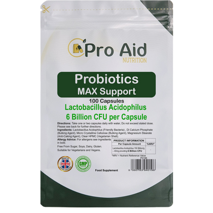 Probiotics Capsules | 100 Pack | Gut & Digestive Support | Vegan | By Proaid