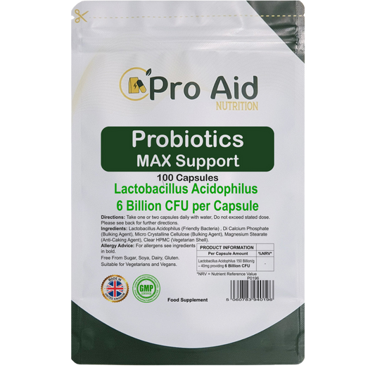 Probiotics Capsules | 100 Pack | Gut & Digestive Support | Vegan | By Proaid