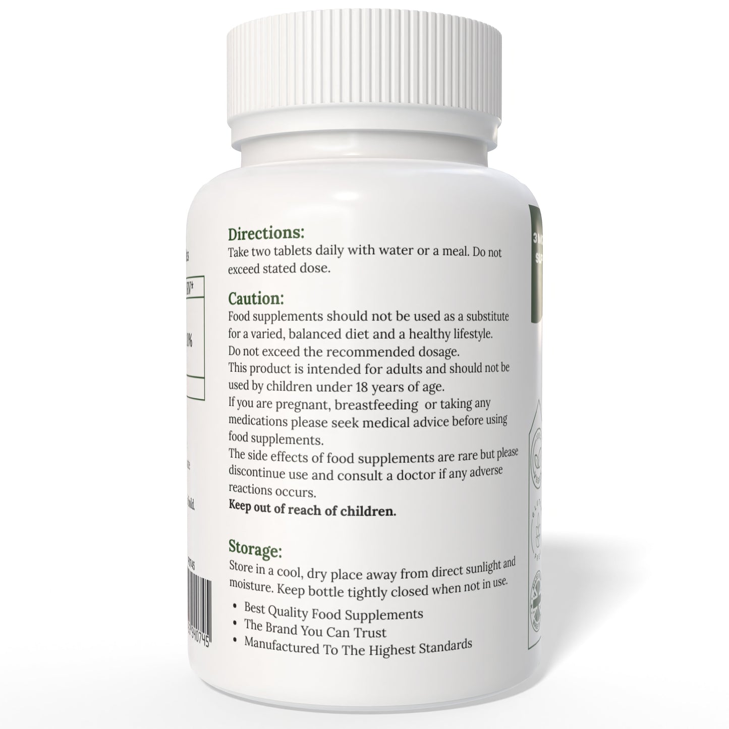 Potassium Tablets | 180 Pack | 3 Month Supply | Blood Pressure Support | Vegan | By Proaid