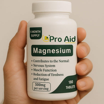 Magnesium Tablets 180 Pack by Proaid | Vegan & Vegetarian | 6 Months Supply | Made in UK