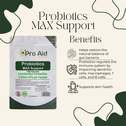 Probiotics Capsules | 100 Pack | Gut & Digestive Support | Vegan | By Proaid