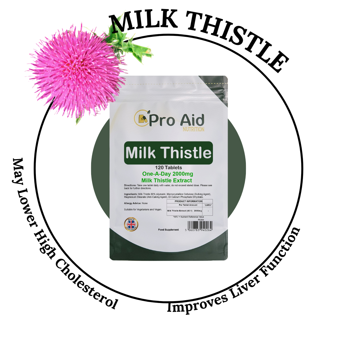 Milk Thistle 1000mg Tablets | 120 Pack | Vegetarian & Vegan | By Proaid