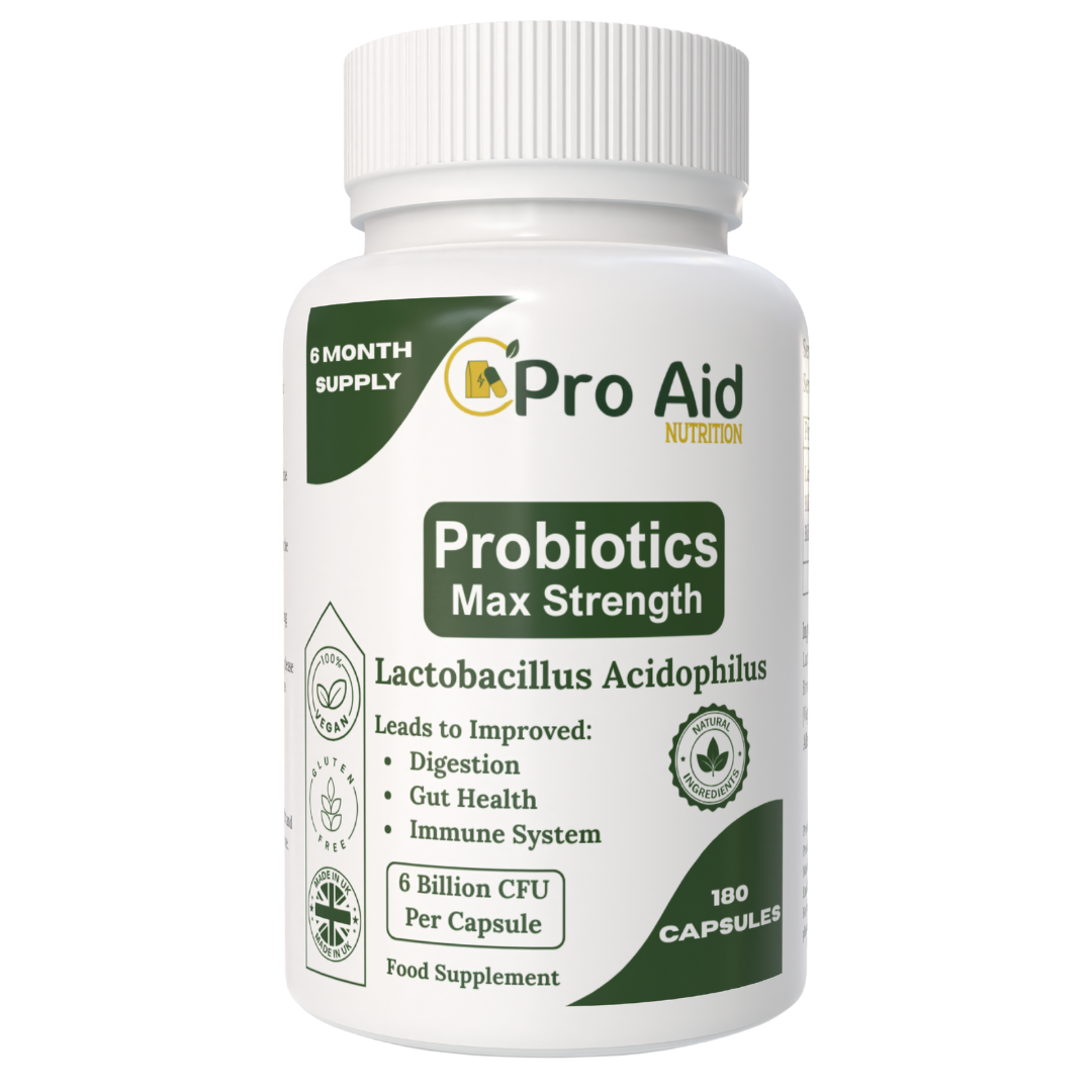 Probiotics Capsules | 180 Pack | 6 Month Supply | Gut & Digestive Support | Vegan | By Proaid