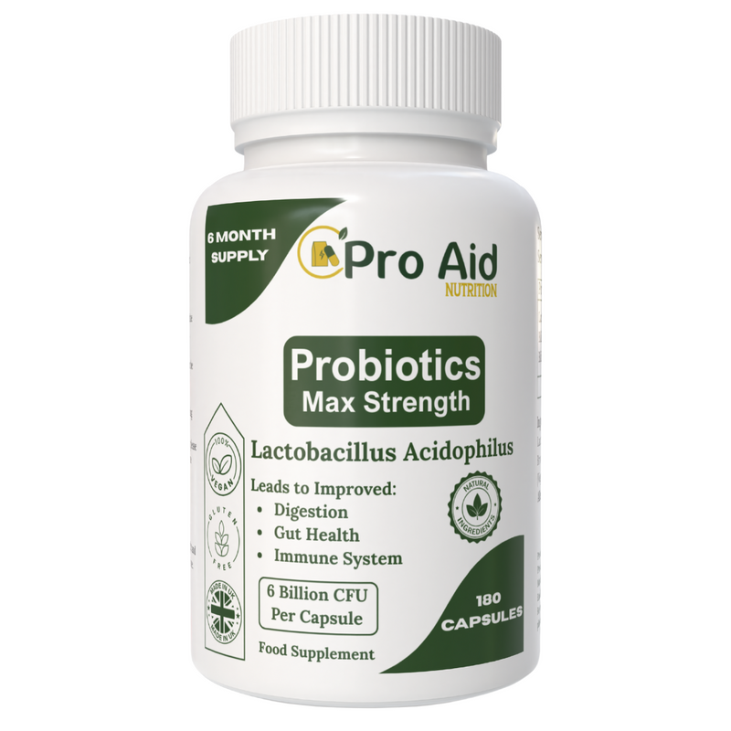 Probiotics Capsules | 180 Pack | 6 Month Supply | Gut & Digestive Support | Vegan | By Proaid