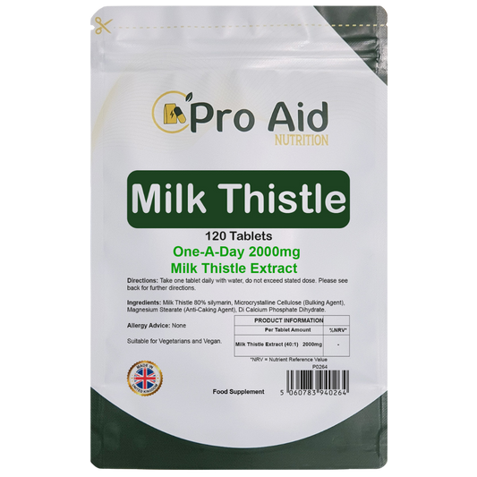 Milk Thistle 1000mg Tablets | 120 Pack | Vegetarian & Vegan | By Proaid