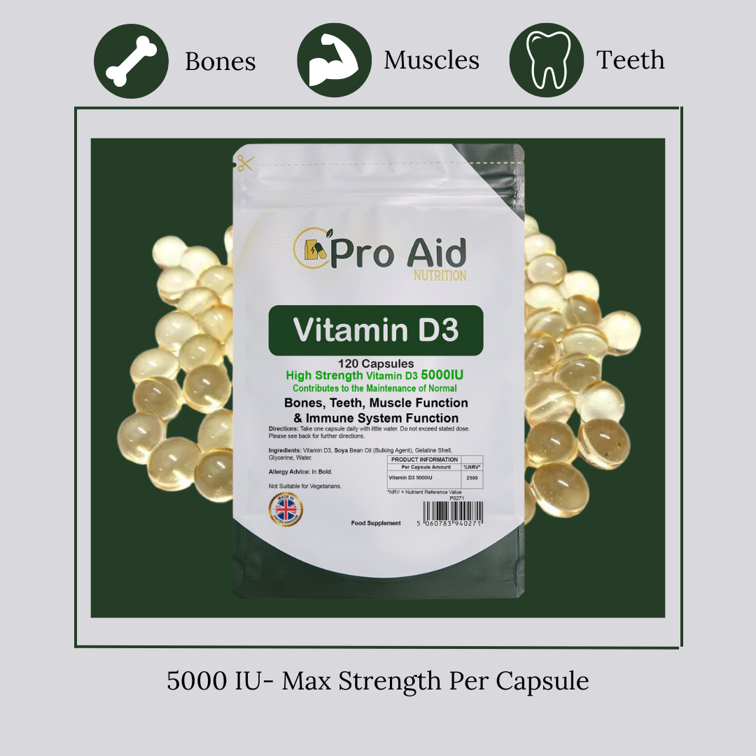 VITAMIN D3 HIGH STRENGTH 5000IU Immune, Bones