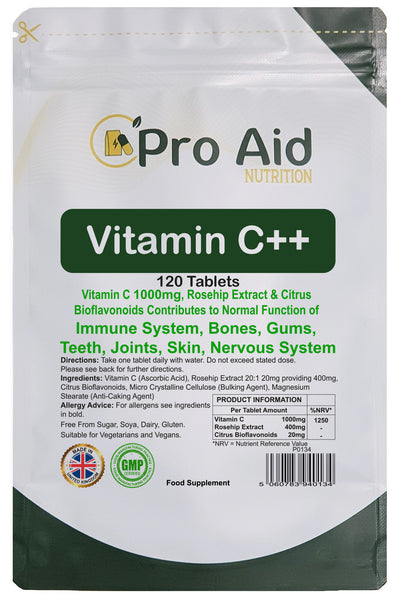 Vitamin C  Tablets 1000mg High Potency 120 Pack by Proaid